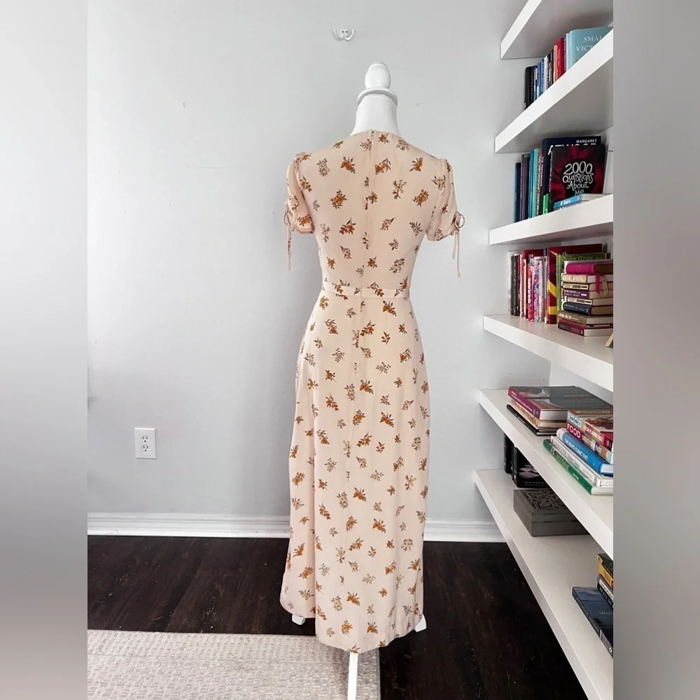 Madewell 100% Silk Faux Wrap Maxi Dress in Field Bouquet size 00 - Picture 9 of 16